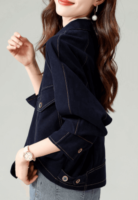 骨格ストレートクラシックインディゴジャケット