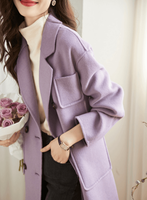 骨格ストレートシンプルロングコート