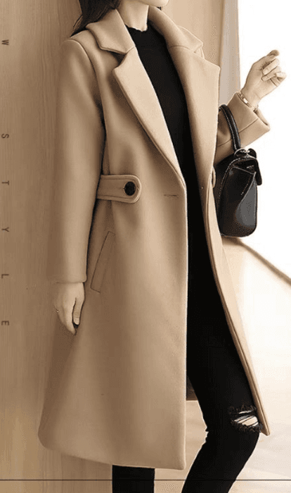 骨格ストレートミドル丈チェスターコート