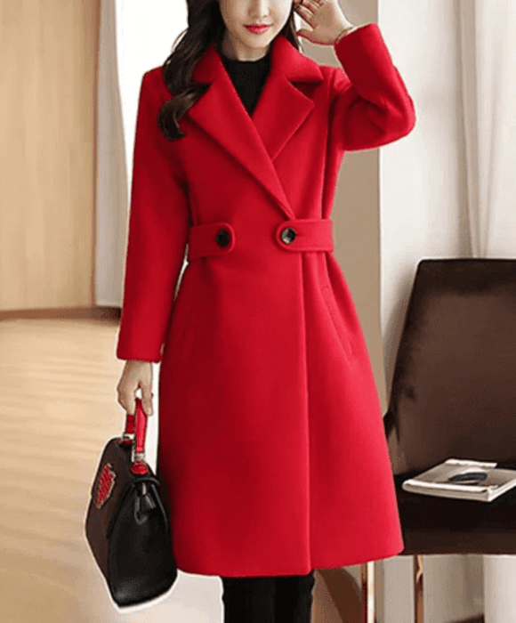 骨格ストレートミドル丈チェスターコート