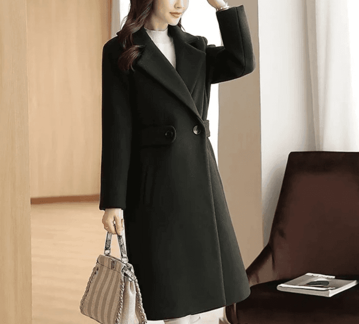 骨格ストレートミドル丈チェスターコート