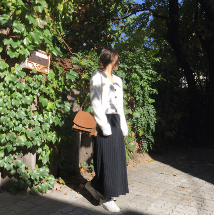 骨格ストレートラップ風ニットタイトスカート