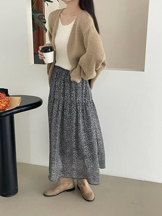 骨格ストレートライトカラーカーディガン