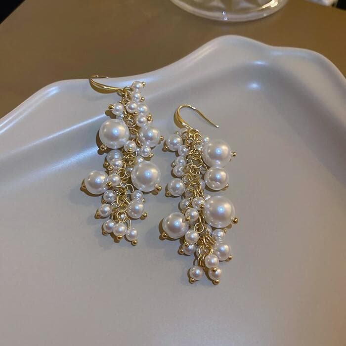 骨格ストレートランダムパールピアス
