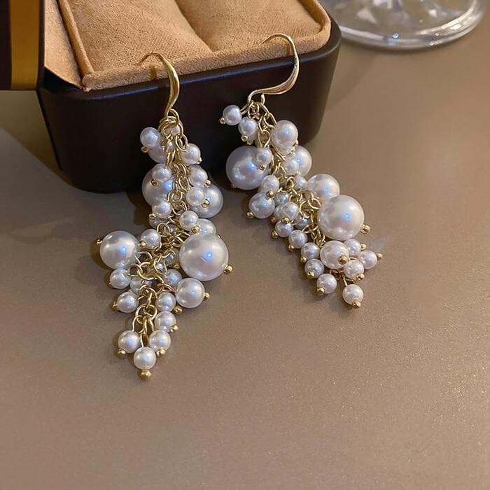 骨格ストレートランダムパールピアス