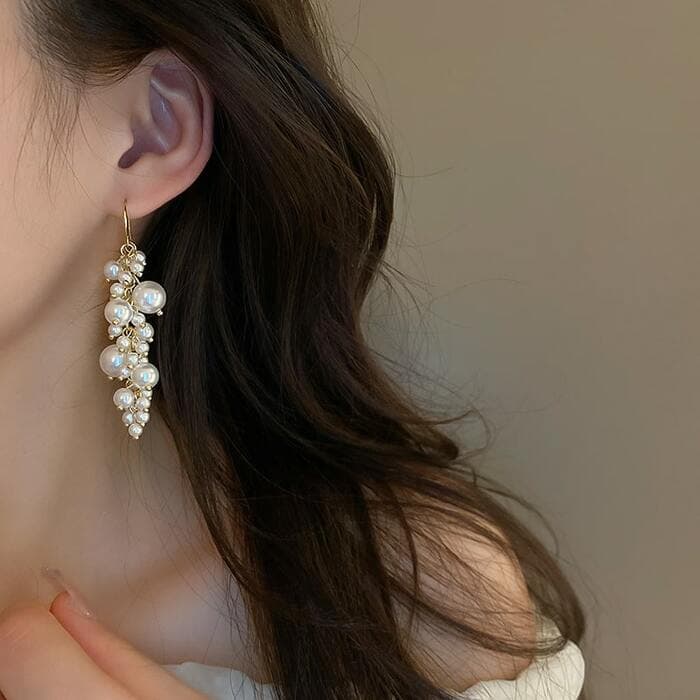 骨格ストレートランダムパールピアス