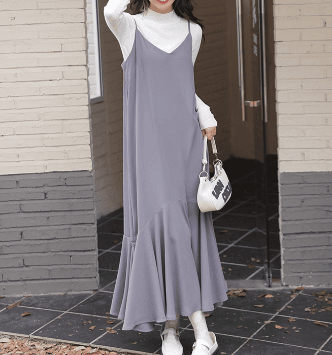 骨格ストレートマーメイドキャミワンピース