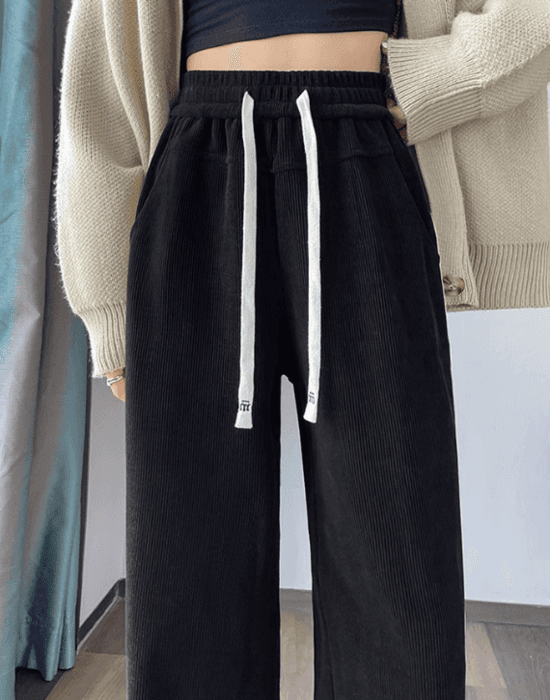 骨格ストレートサイドラインスウェットパンツ