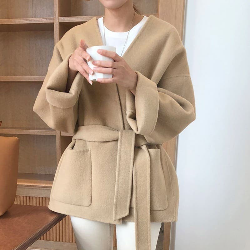 骨格ストレートウエストマークアウター