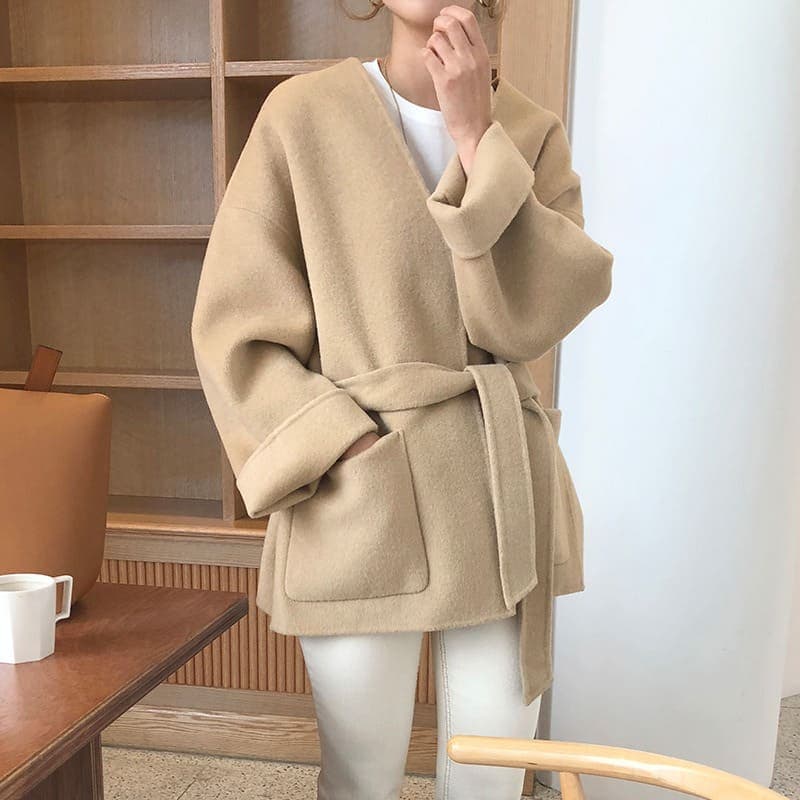 骨格ストレートウエストマークアウター
