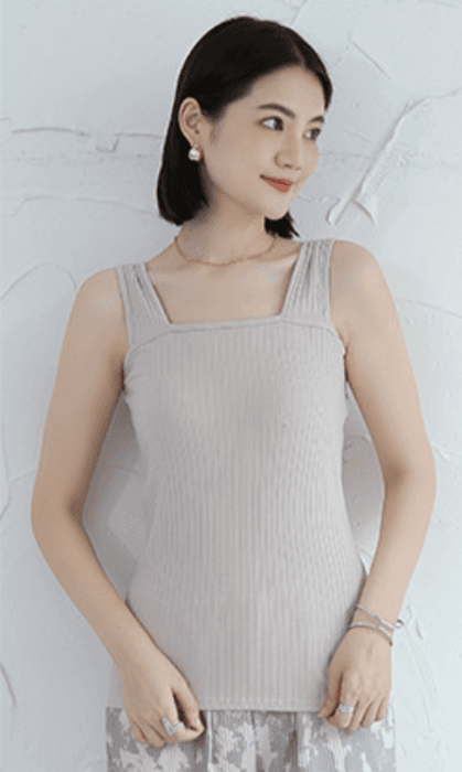 骨格ストレート ブラ紐隠しインナー タンクトップ