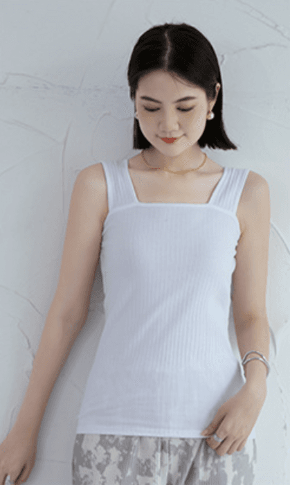 骨格ストレート ブラ紐隠しインナー タンクトップ