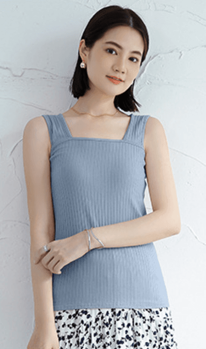骨格ストレート ブラ紐隠しインナー タンクトップ