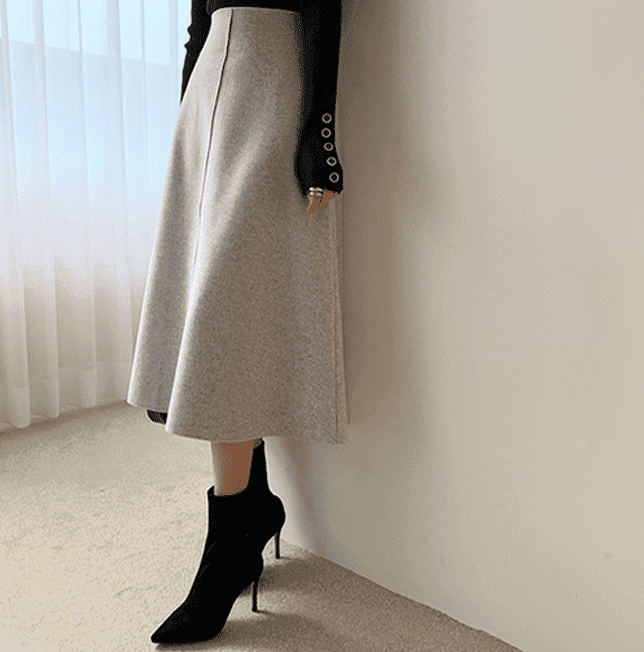 骨格ストレートAラインスカート