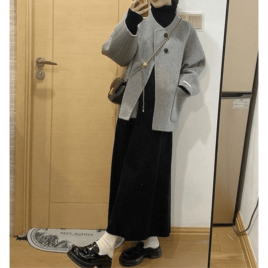 骨格ストレートノーカラージャケット