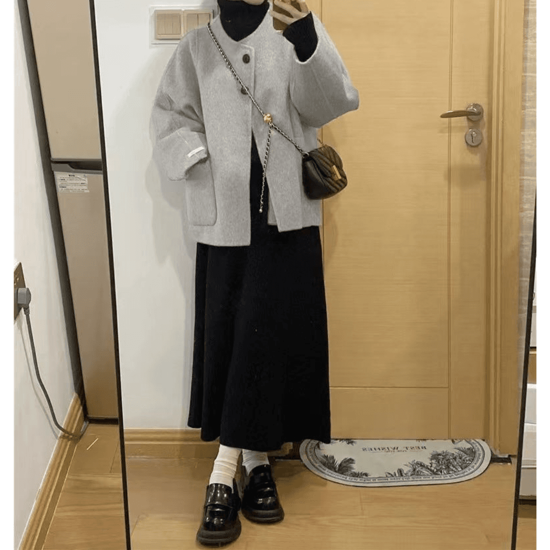 骨格ストレートノーカラージャケット