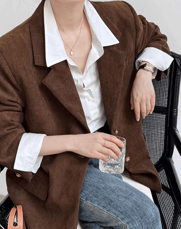 骨格ストレートコーデュロイジャケット